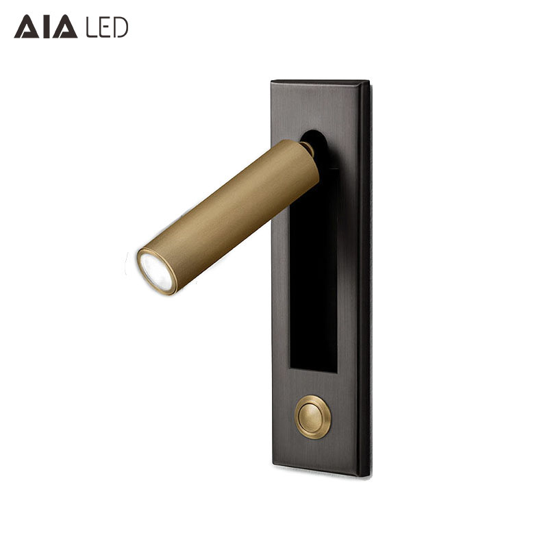 Contemporary adjustable flexible reading lamp hotel headboard wall light led reading wall light