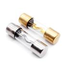Gold 10x38mm Car Stereo Fuses AGU zinc alloy 20 Amp Glass Fuse