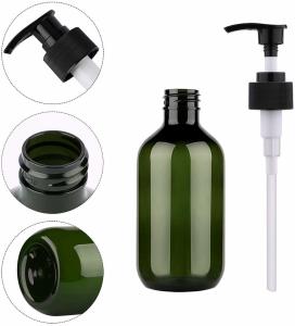 China 500ml Plastic Lotion Bottle Amber Plastic Shampoo Bottles With Pump wholesale