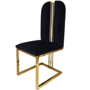 China Gold Leg Velvet Dining Chairs wholesale