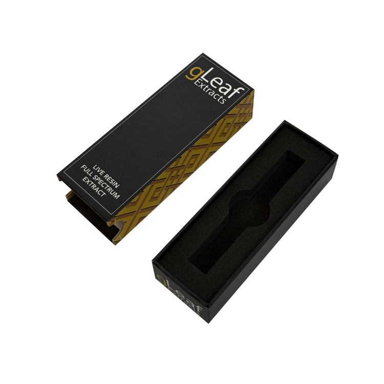 Child Resistant Cigarette Paper Box Sleeve Drawer Box With Eva Foam Insert