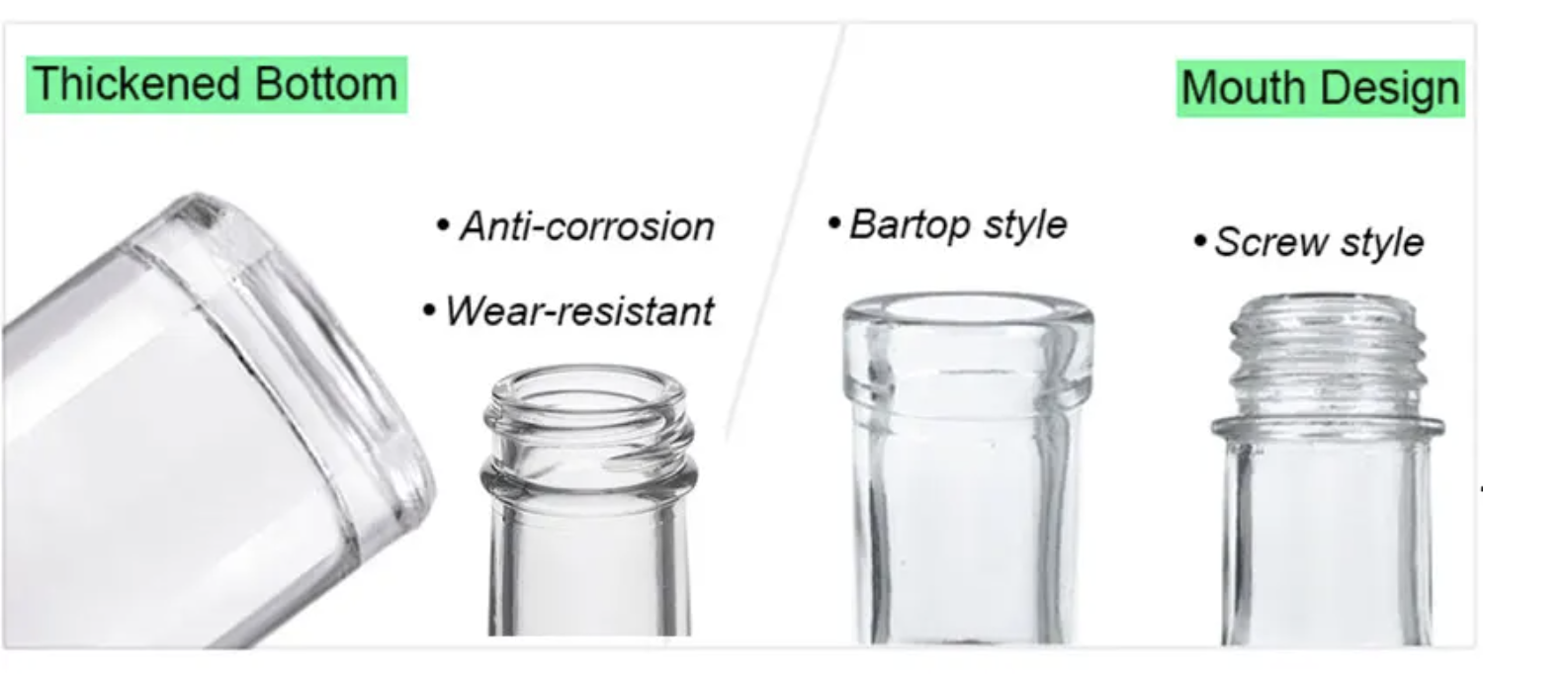 Wine 250ml 400ml 700ml Clear Mini Wine Glass Bottle Brandy Liquor Bottles with Glass Cap
