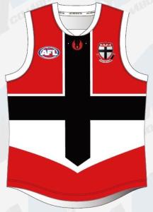 China 100% Polyester 300gsm Aussie Rules Jersey Red Afl Football Jumpers wholesale