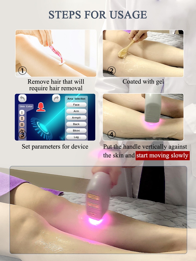 500W-2400W Commercial Clinic Salon Safe Contact Cooling Triple Wavelength Laser Hair Removal