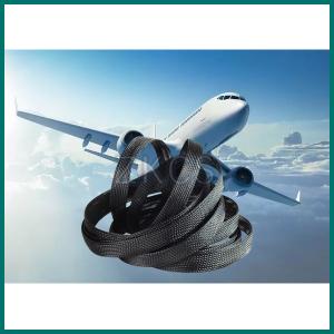 China 25mm PET Monofilaments Braided Flexible Sleeving For Airplane Industry wholesale