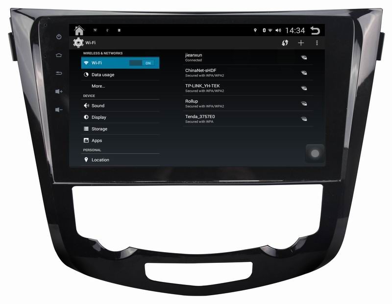 Ouchuangbo 10.1 inch big screen car radio android 4.4 for Nissan X-Trail 2014with auto gps navi 3G wifi BT