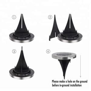 China Outdoor 40lm Solar Powered Led Driveway Lights Waterproof Dia 4.3IN Size wholesale