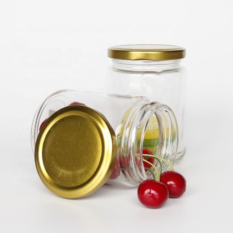 Wide Mouth 16oz 500ml Round Glass Jar For Peanut Butter Jam