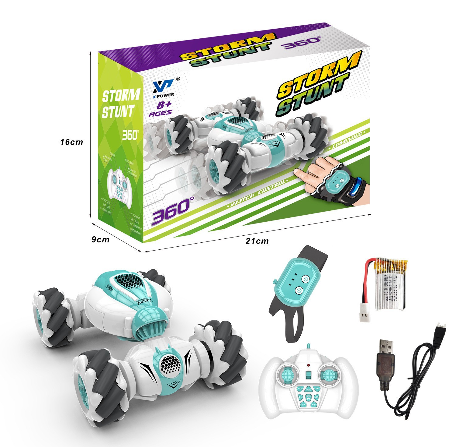 2.4G Remote Control Twisted Car Gesture Sensing 4WD Lateral Stunt RC Toy for Children