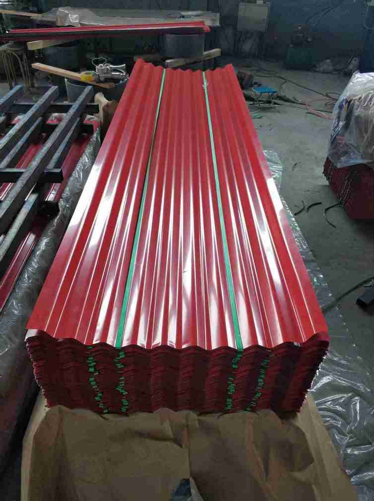 76mm Pre Painted Corrugated Roofing Sheet Corrugated Metal Roof Panels