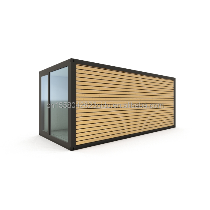 Wooden Floor Villa Container Portable Assembly 20 Feet Modular Flat Pack Steel Mobile Prefab House for Chinese Villa