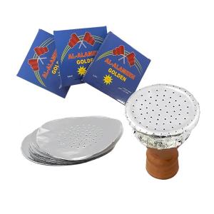 China Silver Hookah Shisha Aluminum Foil Paper With Hole For Tobacco Bowl Accessories wholesale