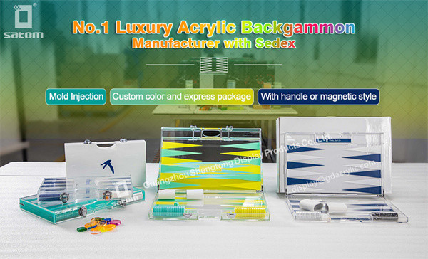 Backgammon Mold Premium High Gloss Colorful Acrylic Backgammon Game Set