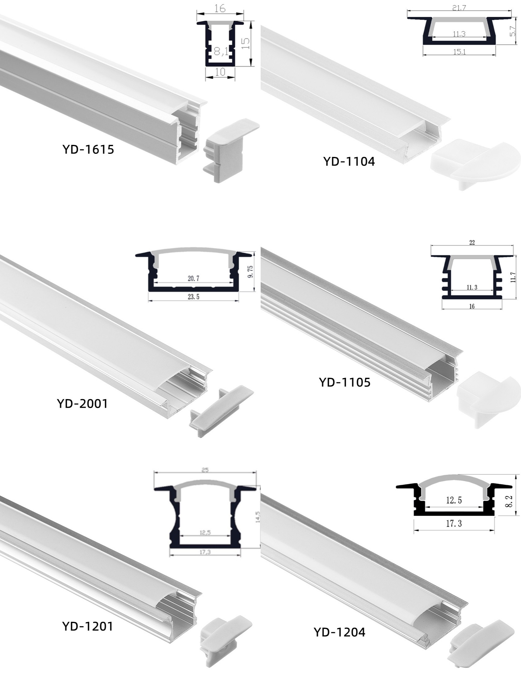 Waterproof Curved Shape LED Aluminum Profile Surface Mounted LED Profile