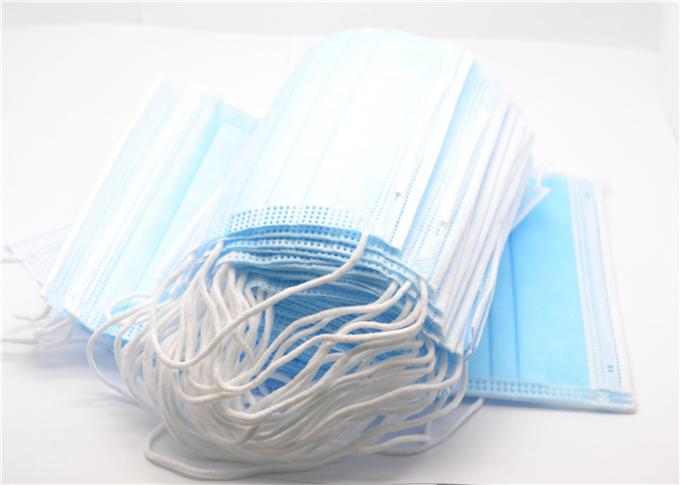 Anti Bacteria Nonwoven Disposable Surgical Masks 3 Ply With Low Breathing Resistance