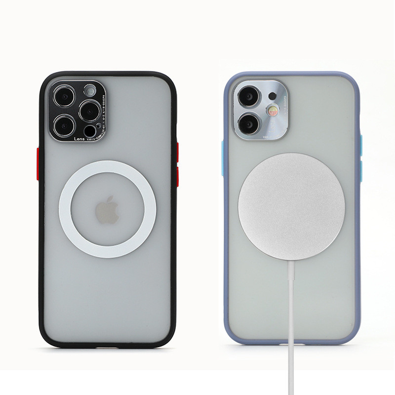 Iphone 12 Pro Max Magsafe Shockproof Matte Iphone Case Support Wireless Charging