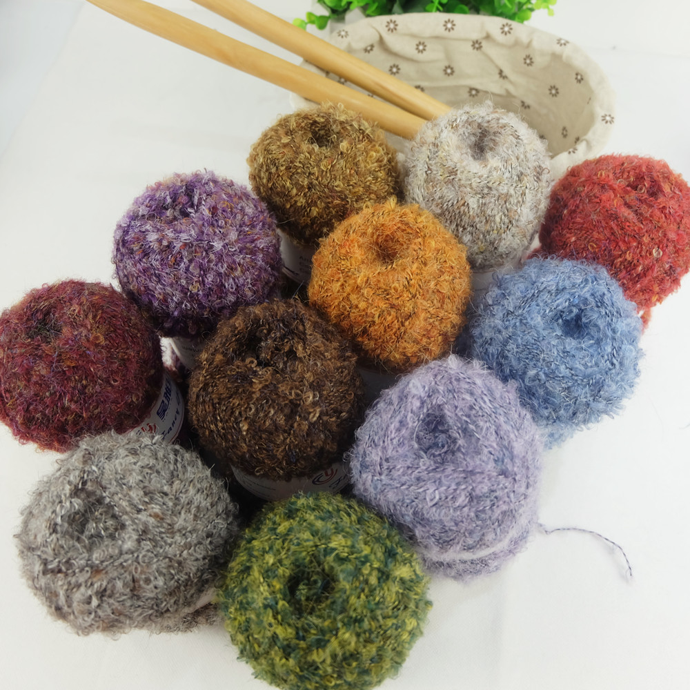 Blended Alpaca Colorful Brushed Yarn Circle Cone Knitting Yarn For Crochet