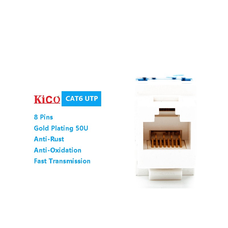 UTP Networking Rj45 Keystone Jack , Module Cat6 Shielded Keystone Jack