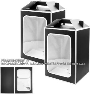China Standing Cookie Bag Flower Packaging, Flower Bouquet Paper Gift Bags With Handles, Party Bag wholesale