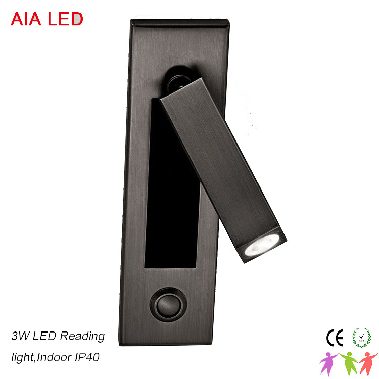 30degree Rotate modern bedside wall light/led reading lamp headboard wall light