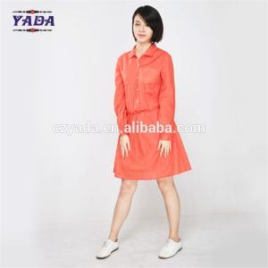 China Women long sleeve cotton and linen summer casual slim 2018 fashion women dress i ladies dresses with low price wholesale
