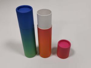 China Pantone Cylinder Cardboard Packaging Cosmetics Kraft Paperboard Tubes 150*35mm wholesale