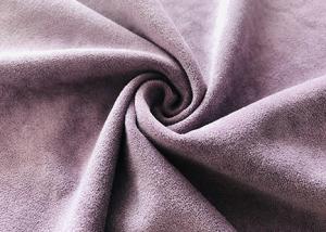 China 400GSM Stretchy 92% Polyester Double Suede Material For Clothing Taro Purple wholesale