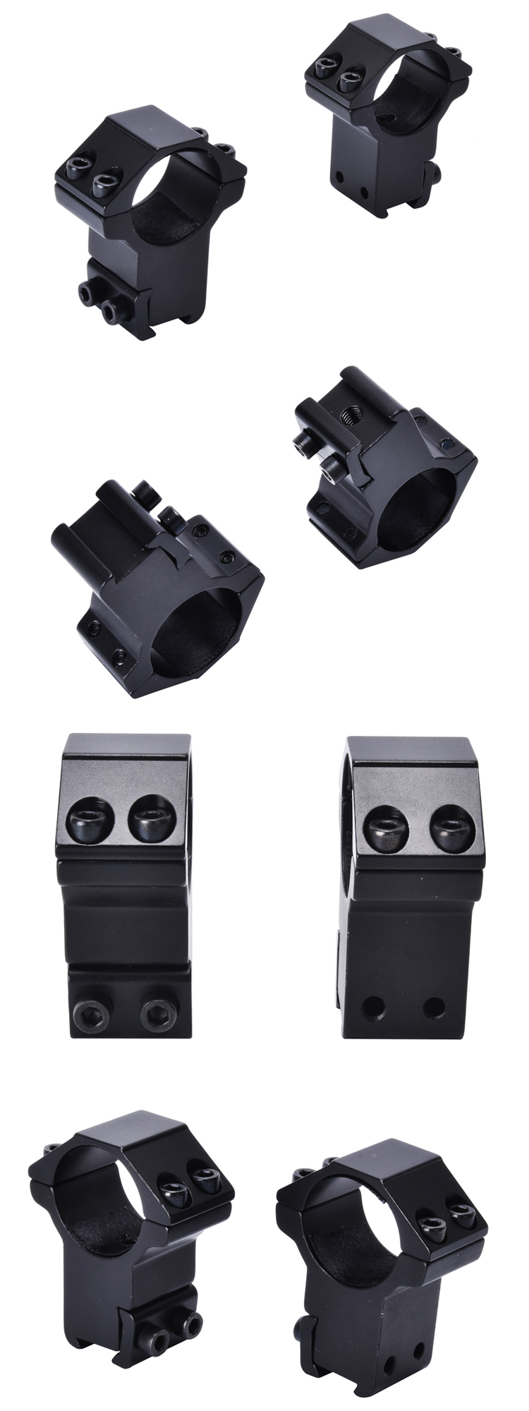 25.4mm Tube Diameter High Riser Scope Mount Double Ring in Aluminium for Long-Lasting