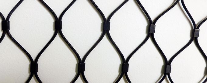 AISI316 Woven Type Wire Rope Stainless Steel Zoo Mesh / Animal Enclosure Fencing