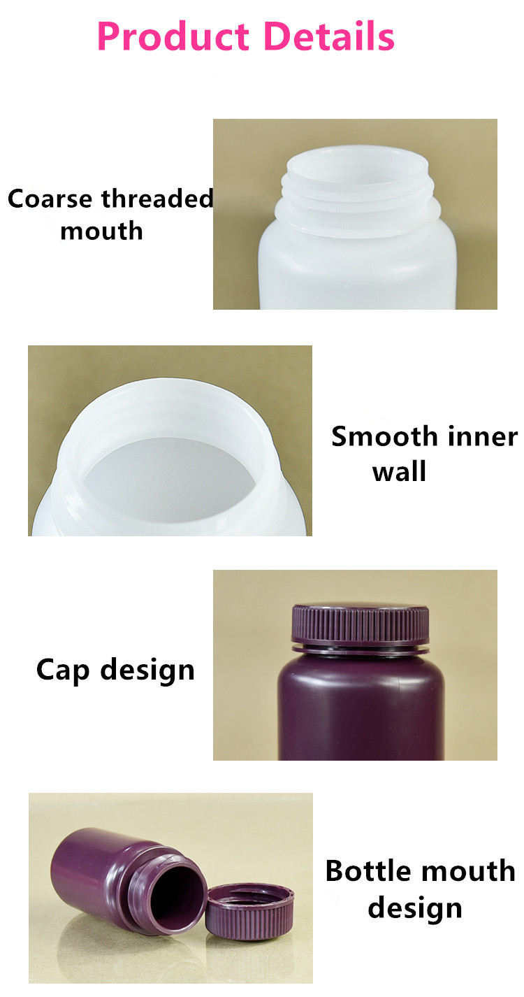 Translucent blank Plastic Medicine Bottles Empty Storage For Pharmacy Capsules And Liquids