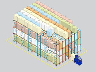 Steel Automated Pallet Runner Rack System Warehouse Pallet Storage SGS Certificate