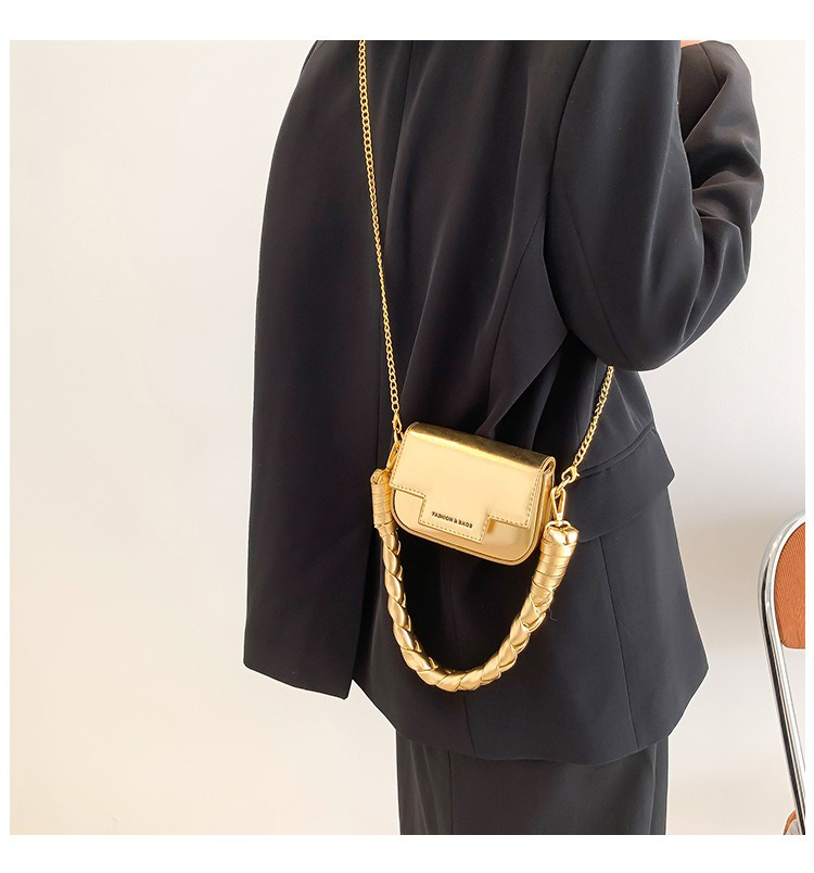 Fashion Laser Small Square Bag Woven Handbag Shoulder Bag For Women Single Handle