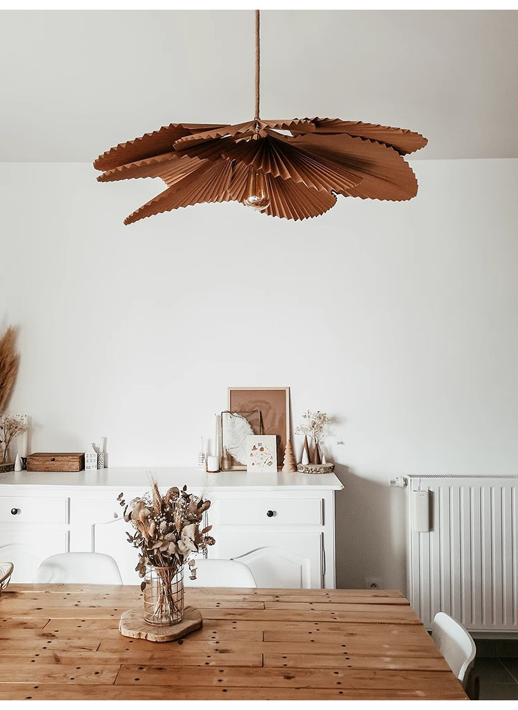 Wabi-sabi Paper Ceiling Lamp Living Room Shop Led Ceiling Chandelier Kitchen Island Pendant Lights(WH-AP-580)