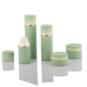 China 50ml To 150ml Plastic Airless Bottle And Jar Set PETG Face Cream Container Customer Logo wholesale