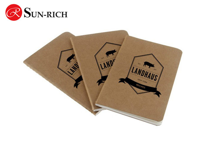 Small Kraft Paper Cover Promotion Notebook with custom Logo