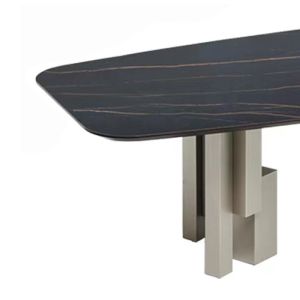 Irregular Base Design Modern Ceramic Marble Dining Table