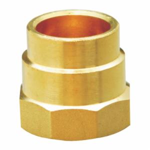 China Female Refrigeration Pipe Fittings Round Brass Tube Connector For Copper Pipe wholesale