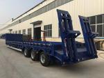 80Tons Lowbed Semi Trailer Transport 80000kgs 4 Axle Low Bed Trailer