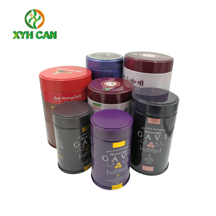 Tea Tin Can Easy to Carry Small Size Tinplate Material Matting Printing Tin Cans for Longjin Tea