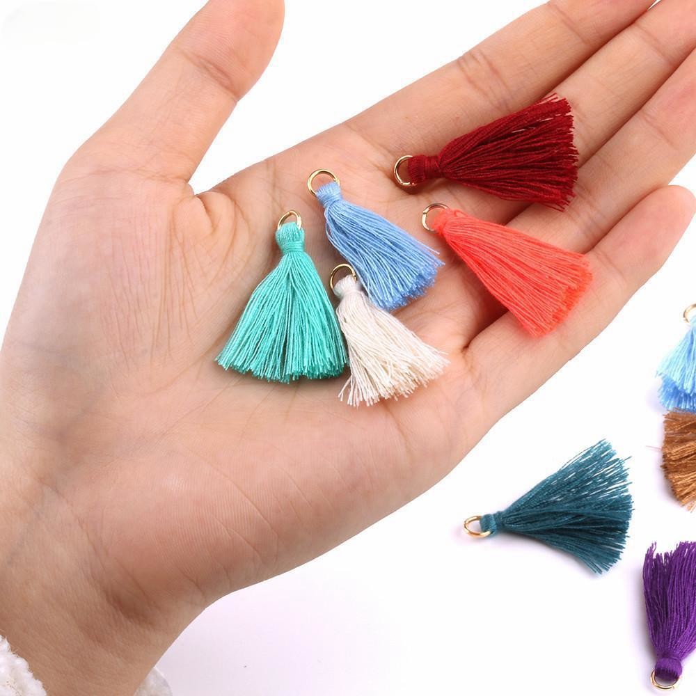 Colorful Cotton Tassel 3cm Garment Decoration Cotton Thread Tassels