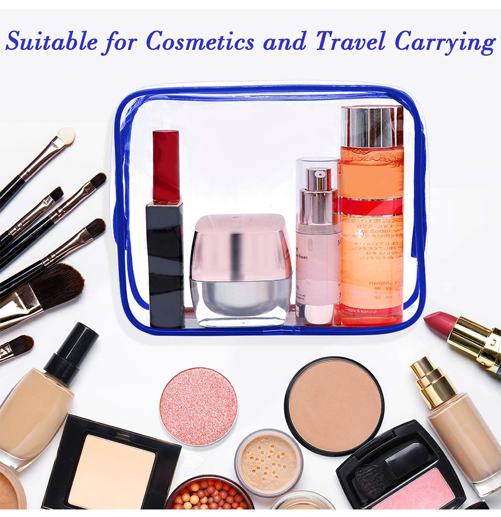 Multifunctional 6pcs Clear PVC Travel Luggage Pouch With Handle