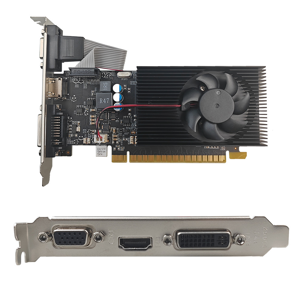 PCWINMAX GeForce GT 740 4GB GDDR3 128Bit Single Fan Gaming Graphics Card GPU with DVI HD VGA Low Profile Output
