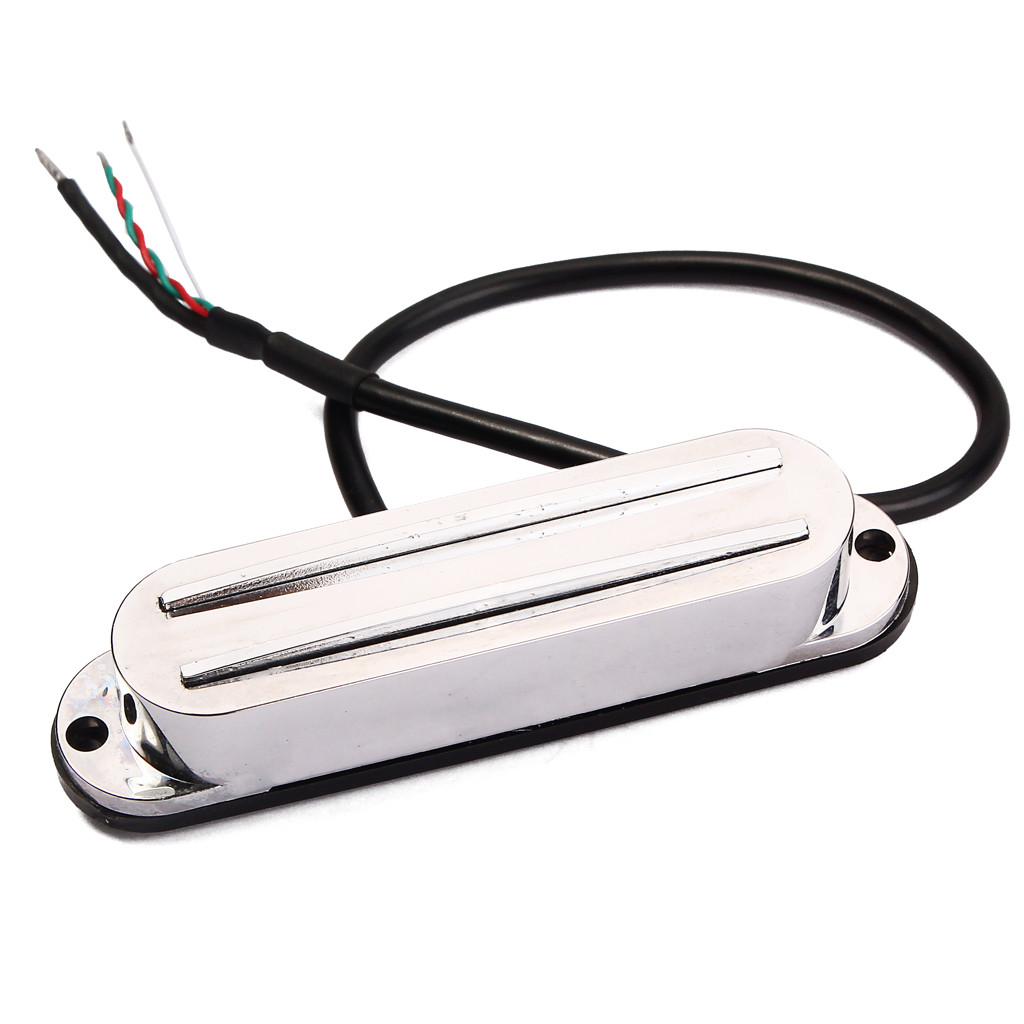 Ceramic Single Coil Bass Pickup Dual Rails DC Resistance 9~10kΩ With Screws Springs