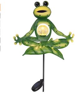 China 11.4 Inch 0.06W Solar Powered Frog Garden Lights wholesale