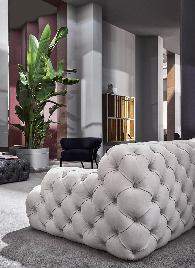 Italian Light Luxury All Pull Ins Leather Art Sofa / American Minimalist Living Room Club Hotel Velvet Sofa