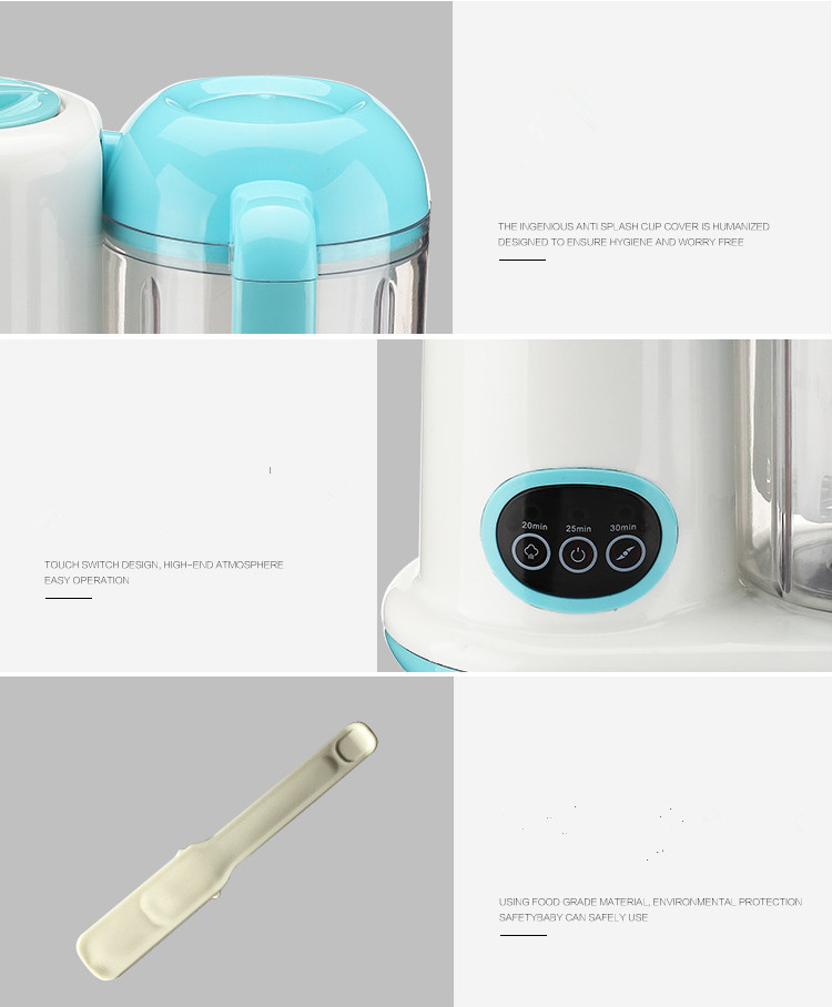 Home Mini Baby Food Processor 120W Stirring Power With Mince Meat Function