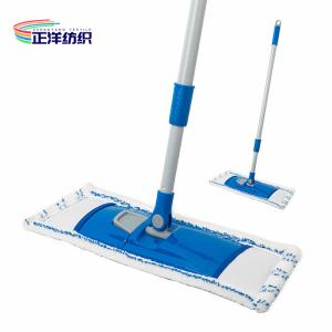 China Iron Cleaning Mop Handle 16x48cm Blue White 150cm 600gsm Steam Pocket Mop wholesale