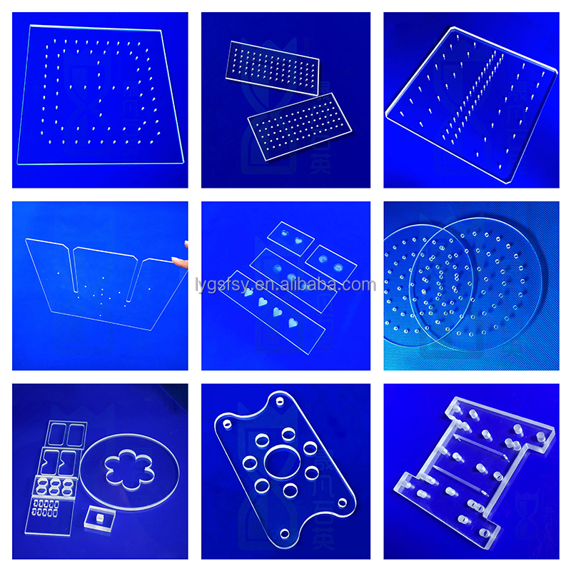 Coustomization Transparent Fused Silica Glass Sheet UV Quartz Glass Plate For UVC Led Lamp