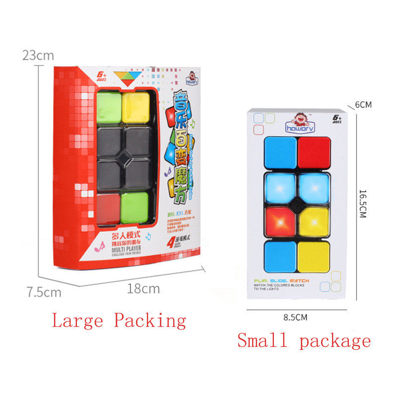 24PCS LED Music Magic Cube Puzzle Flip Slide Multiplayer Electronic Game Kid Toys Gift 9.5KG