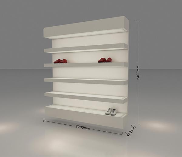 Appealing Wall Mounted Retail Shoe Display Fixtures / Merchandise Display